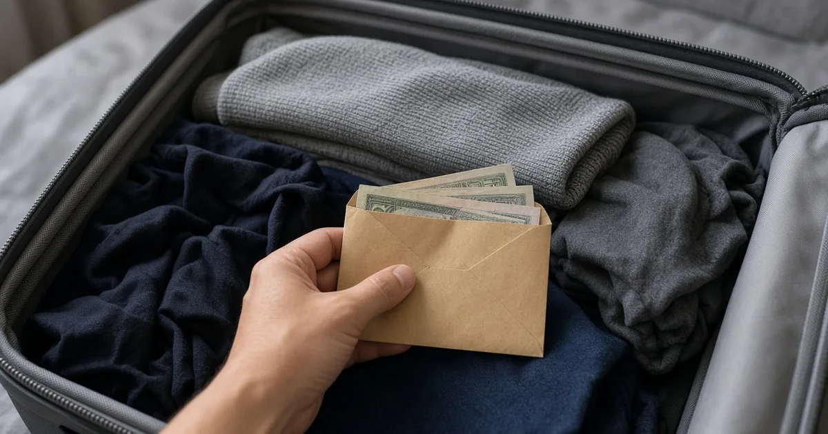 最終日用の現金を先に分けておく